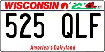WI license plate 525QLF