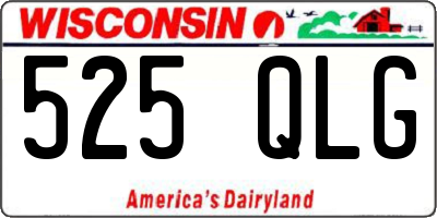 WI license plate 525QLG
