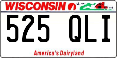 WI license plate 525QLI
