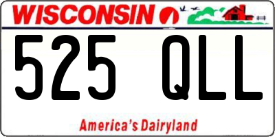 WI license plate 525QLL