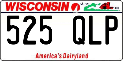 WI license plate 525QLP