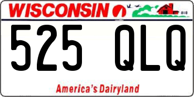 WI license plate 525QLQ