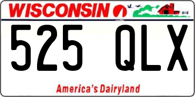 WI license plate 525QLX