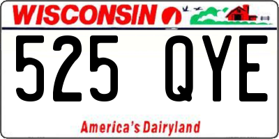 WI license plate 525QYE