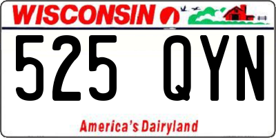 WI license plate 525QYN