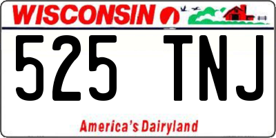 WI license plate 525TNJ
