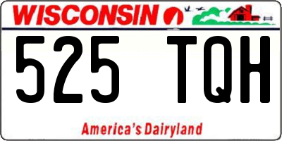 WI license plate 525TQH