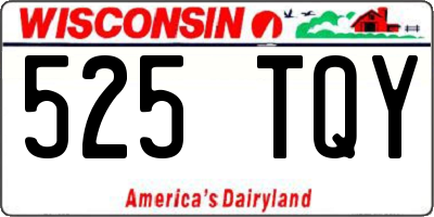 WI license plate 525TQY