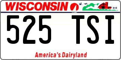 WI license plate 525TSI