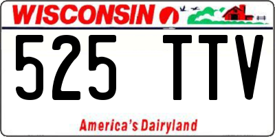 WI license plate 525TTV