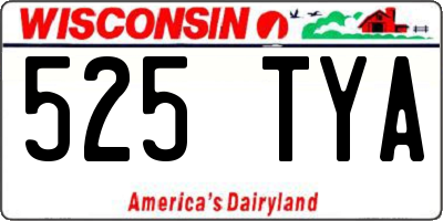 WI license plate 525TYA