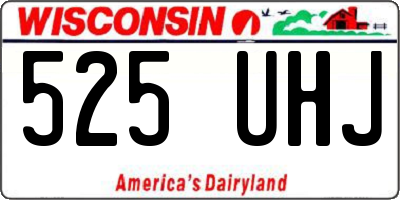 WI license plate 525UHJ