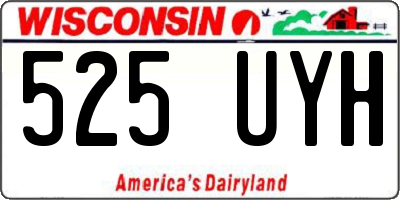 WI license plate 525UYH