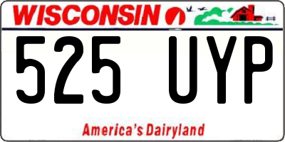 WI license plate 525UYP