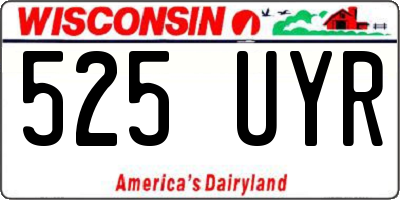 WI license plate 525UYR
