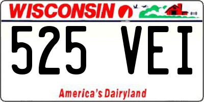 WI license plate 525VEI