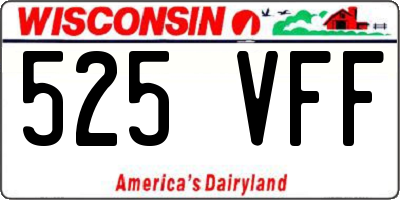 WI license plate 525VFF