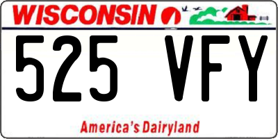 WI license plate 525VFY