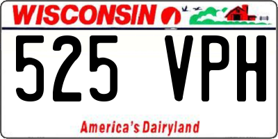 WI license plate 525VPH
