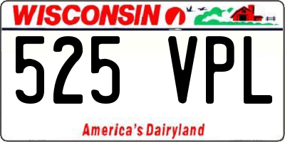 WI license plate 525VPL