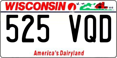 WI license plate 525VQD