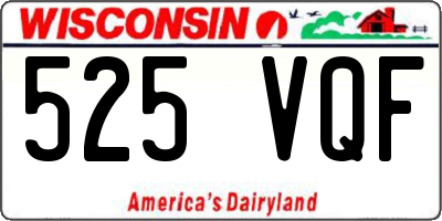WI license plate 525VQF