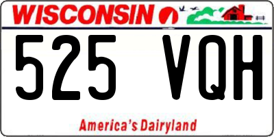 WI license plate 525VQH