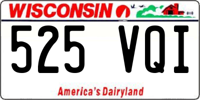 WI license plate 525VQI