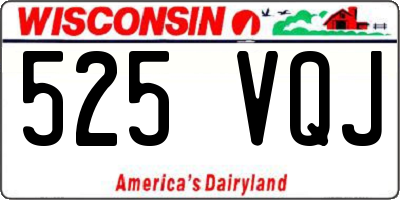 WI license plate 525VQJ