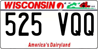 WI license plate 525VQQ