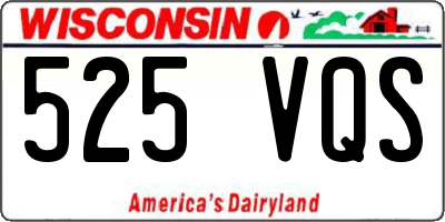 WI license plate 525VQS