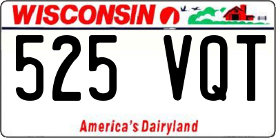 WI license plate 525VQT