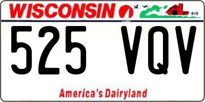 WI license plate 525VQV