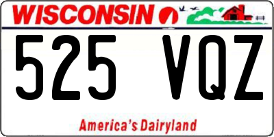WI license plate 525VQZ