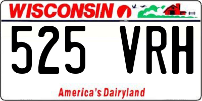 WI license plate 525VRH