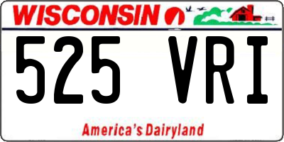 WI license plate 525VRI