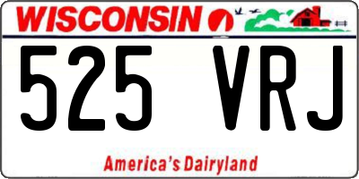 WI license plate 525VRJ