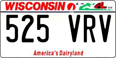 WI license plate 525VRV