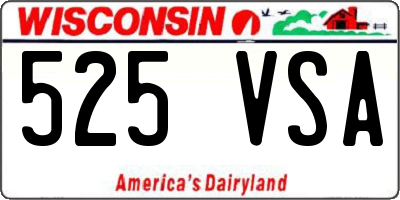 WI license plate 525VSA