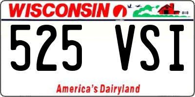 WI license plate 525VSI