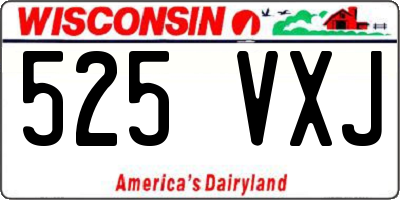 WI license plate 525VXJ