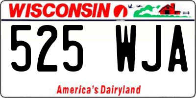 WI license plate 525WJA