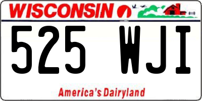 WI license plate 525WJI
