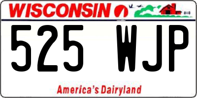 WI license plate 525WJP