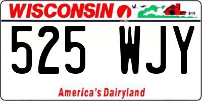 WI license plate 525WJY