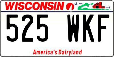 WI license plate 525WKF