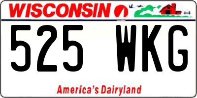 WI license plate 525WKG