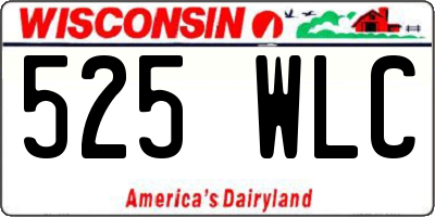WI license plate 525WLC