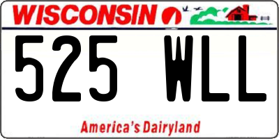 WI license plate 525WLL