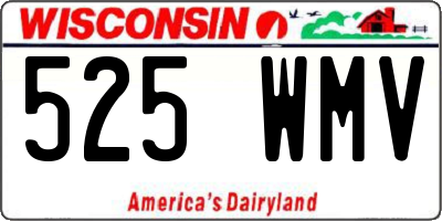 WI license plate 525WMV